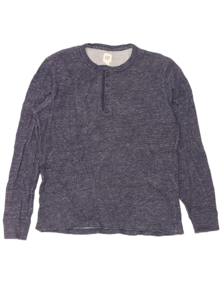 Gap Top da uomo a maniche lunghe blu medio screziato