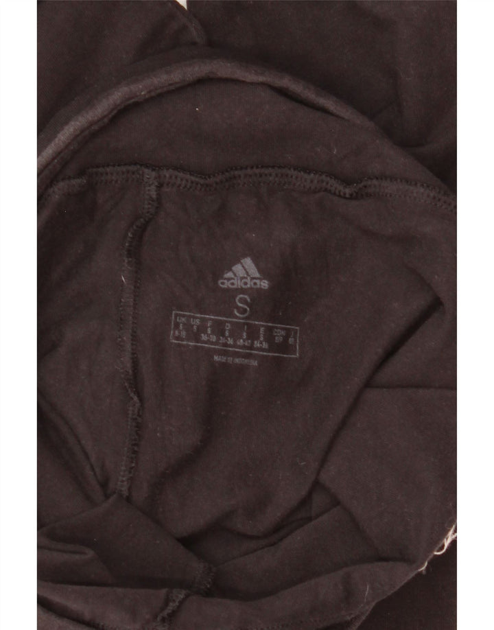 Leggings grafici da donna Adidas UK 8/10 piccoli neri