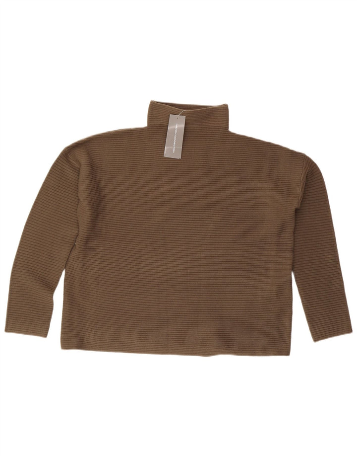 Maglione maglione collo alto da donna French Connection UK 10 piccolo kaki