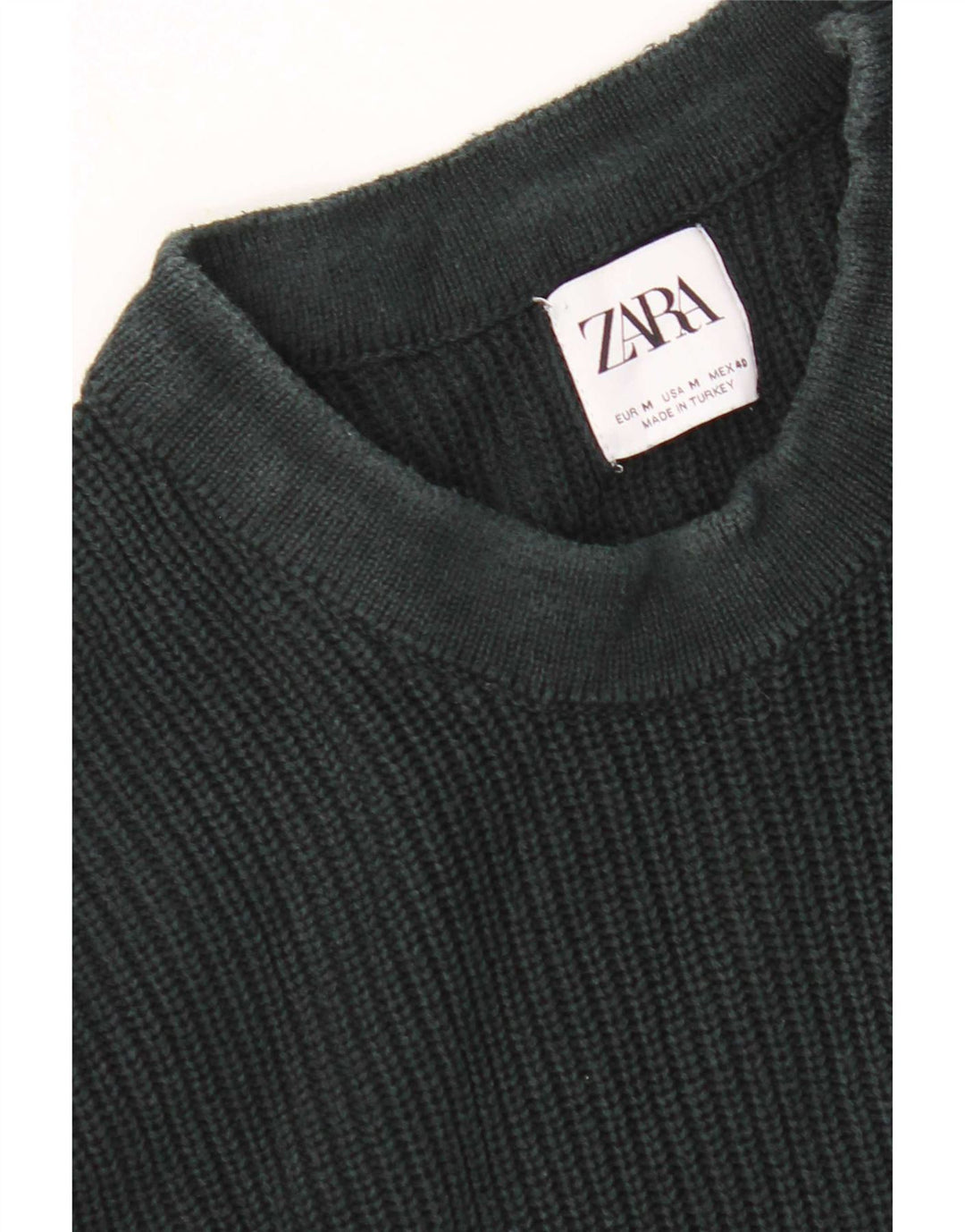 Maglione maglione girocollo da uomo Zara verde medio