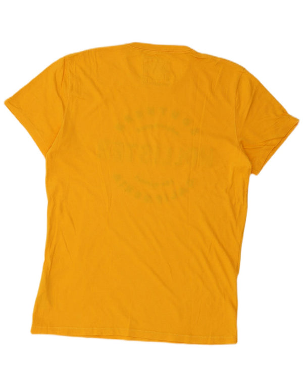 T-shirt grafica da uomo Hollister Top in cotone giallo medio