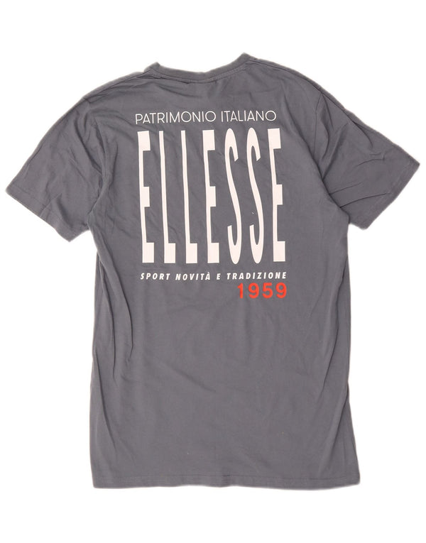 T-shirt grafica da uomo Ellesse Top piccola in cotone grigio