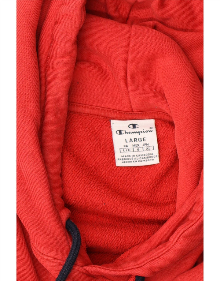 Felpa con cappuccio grafica da donna CHAMPION UK 16 Large Red Colourblock