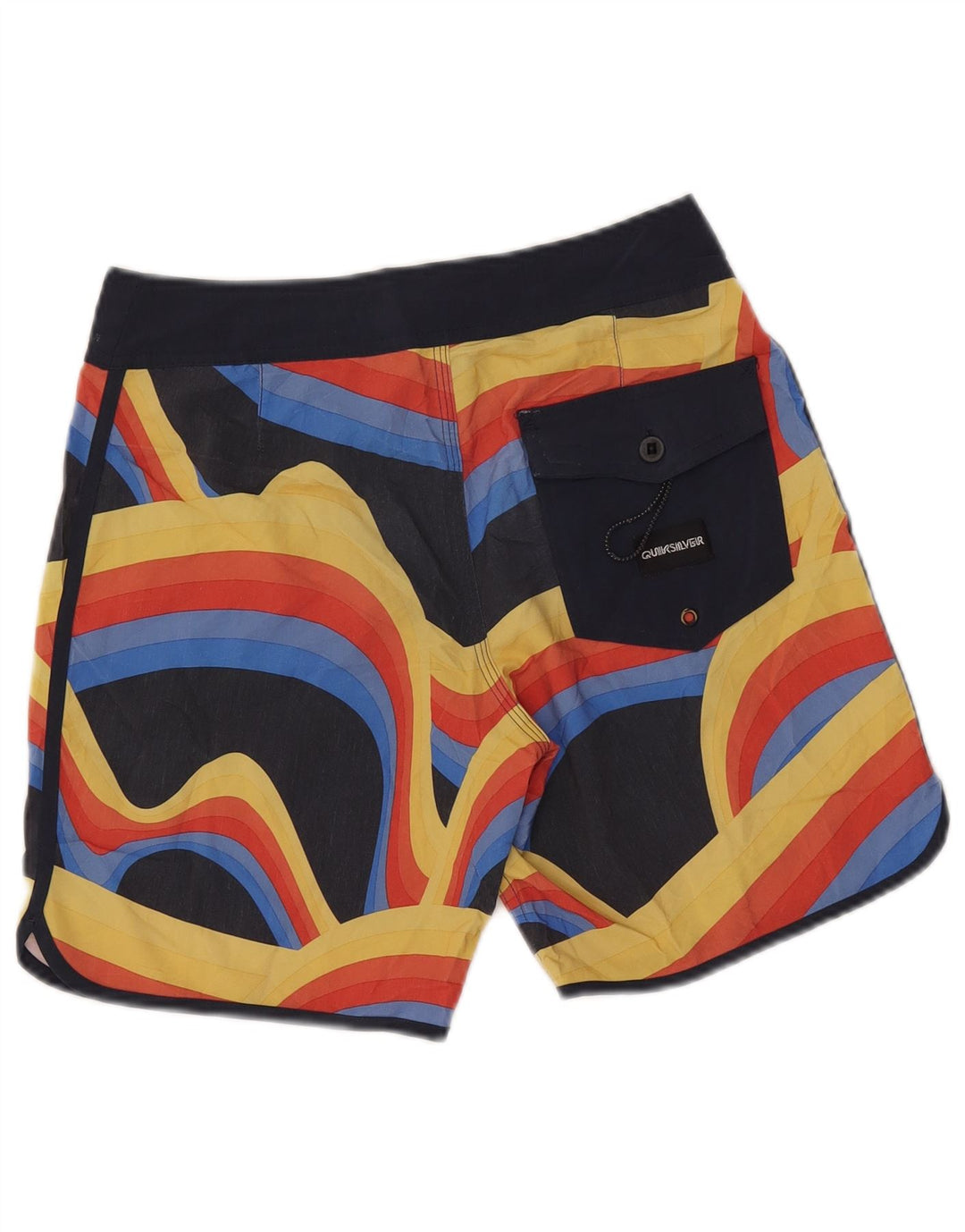 Pantaloncini da bagno da uomo Quiksilver piccoli in poliestere a righe multicolori