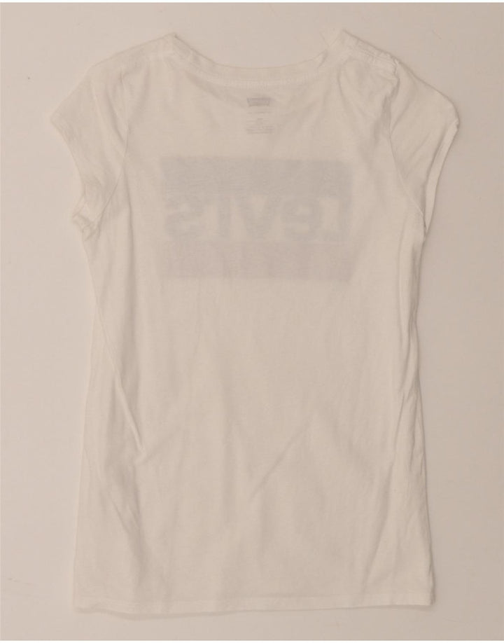 LEVI'S Girls Graphic T-Shirt Top 15-16 Years White Vintage Levi's and Second-Hand Levi's from Messina Hembry 