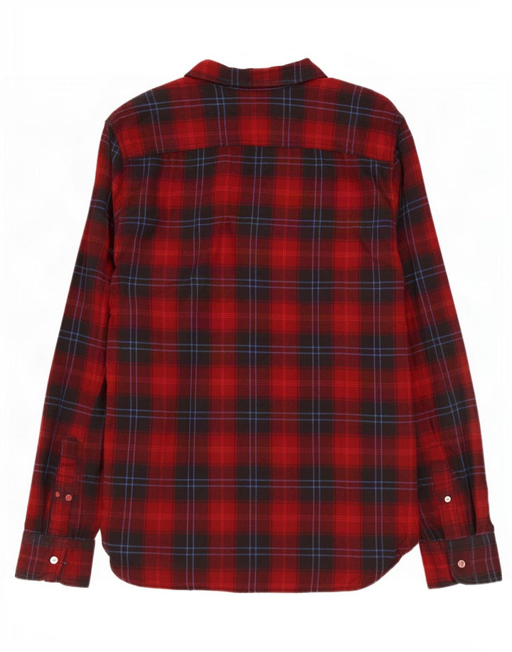 Camicia Levi's da uomo in flanella di cotone a quadri rossi medi