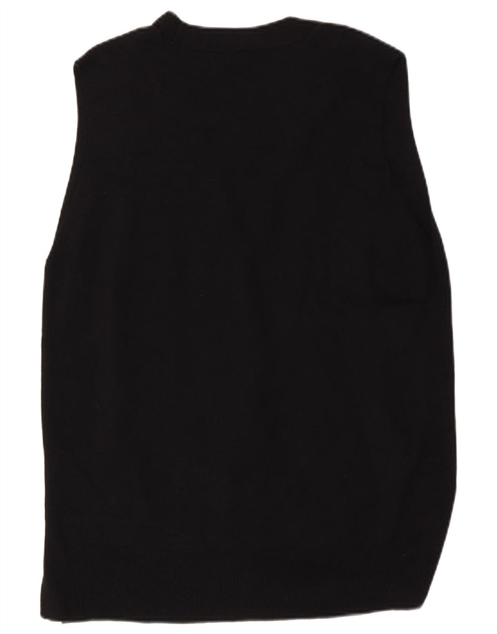 Maglione cardigan senza maniche da donna Marks & Spencer UK 14 medio nero