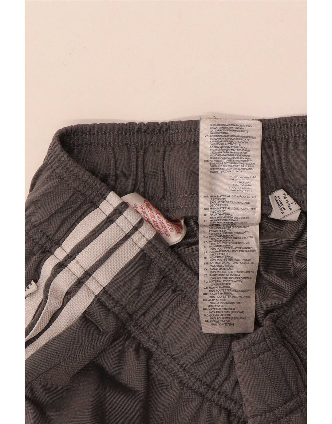 Adidas Boys Tracksuit Trousers Joggers 15-16 Years Grey Polyester