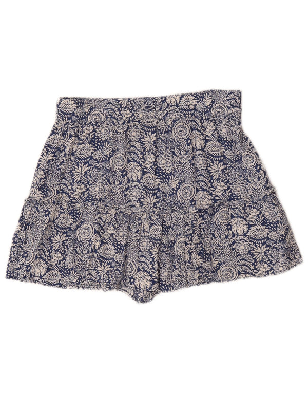 Pantaloncini a vita alta da donna Zara medi W28 blu floreale