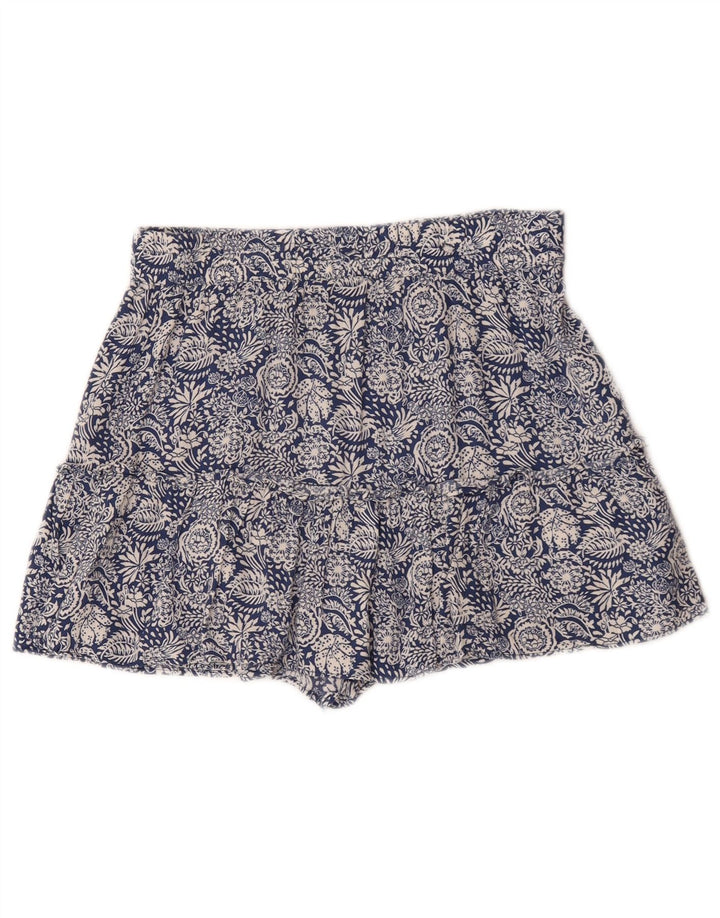 Pantaloncini a vita alta da donna Zara medi W28 blu floreale