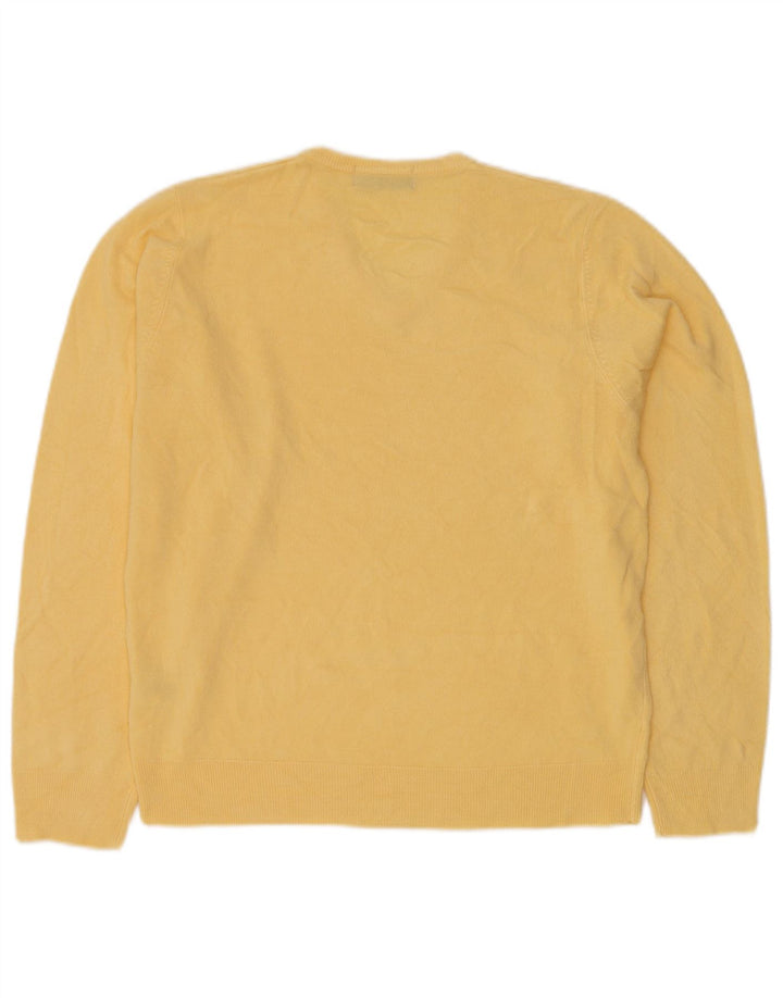 MARKS & SPENCER Maglione da uomo con scollo a V blu Harbour Giallo medio