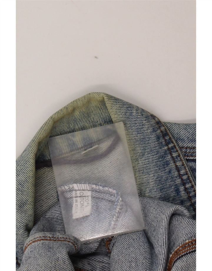 Giacca di jeans vintage da uomo UK 38 cotone blu medio
