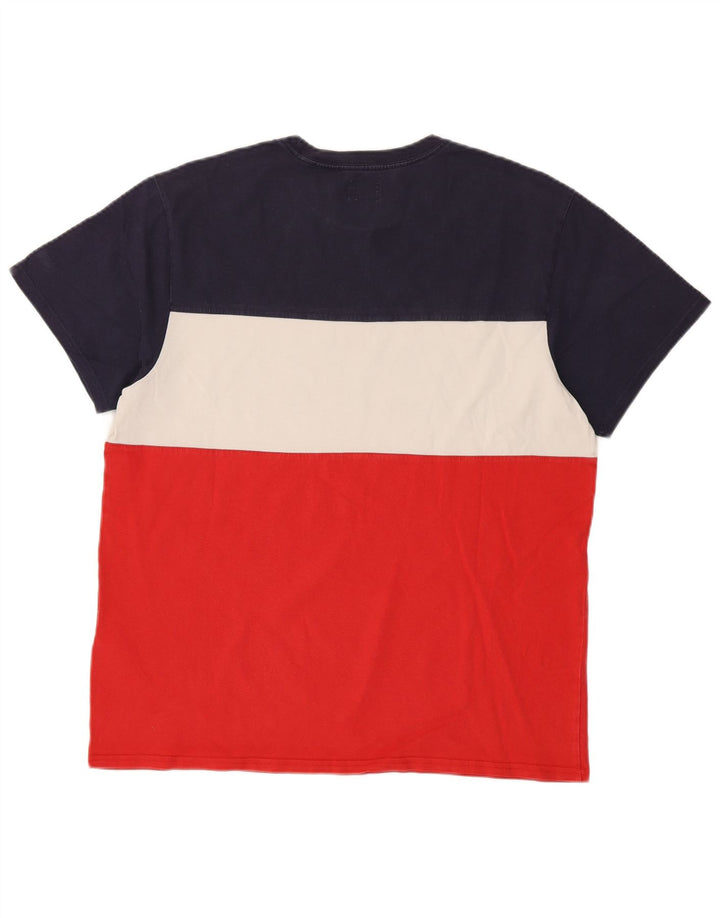 T-shirt grafica da uomo LEVI'S Top grande in cotone color block rosso