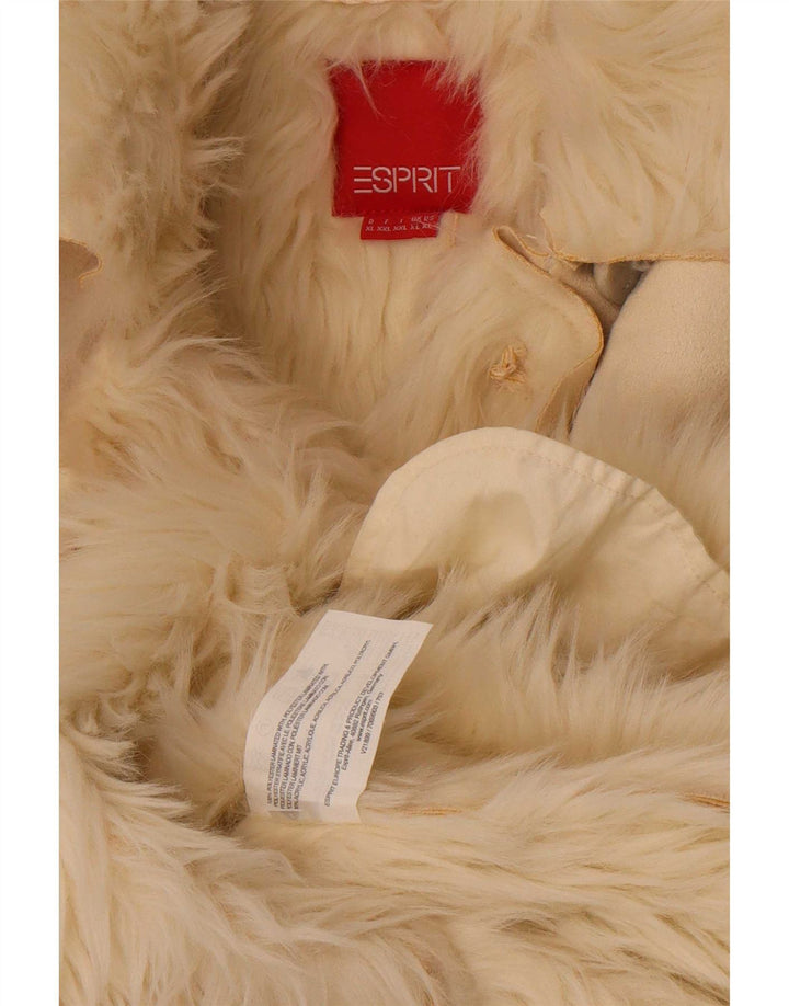 Cappotto Sherpa da donna Esprit UK 18 XL Poliestere beige