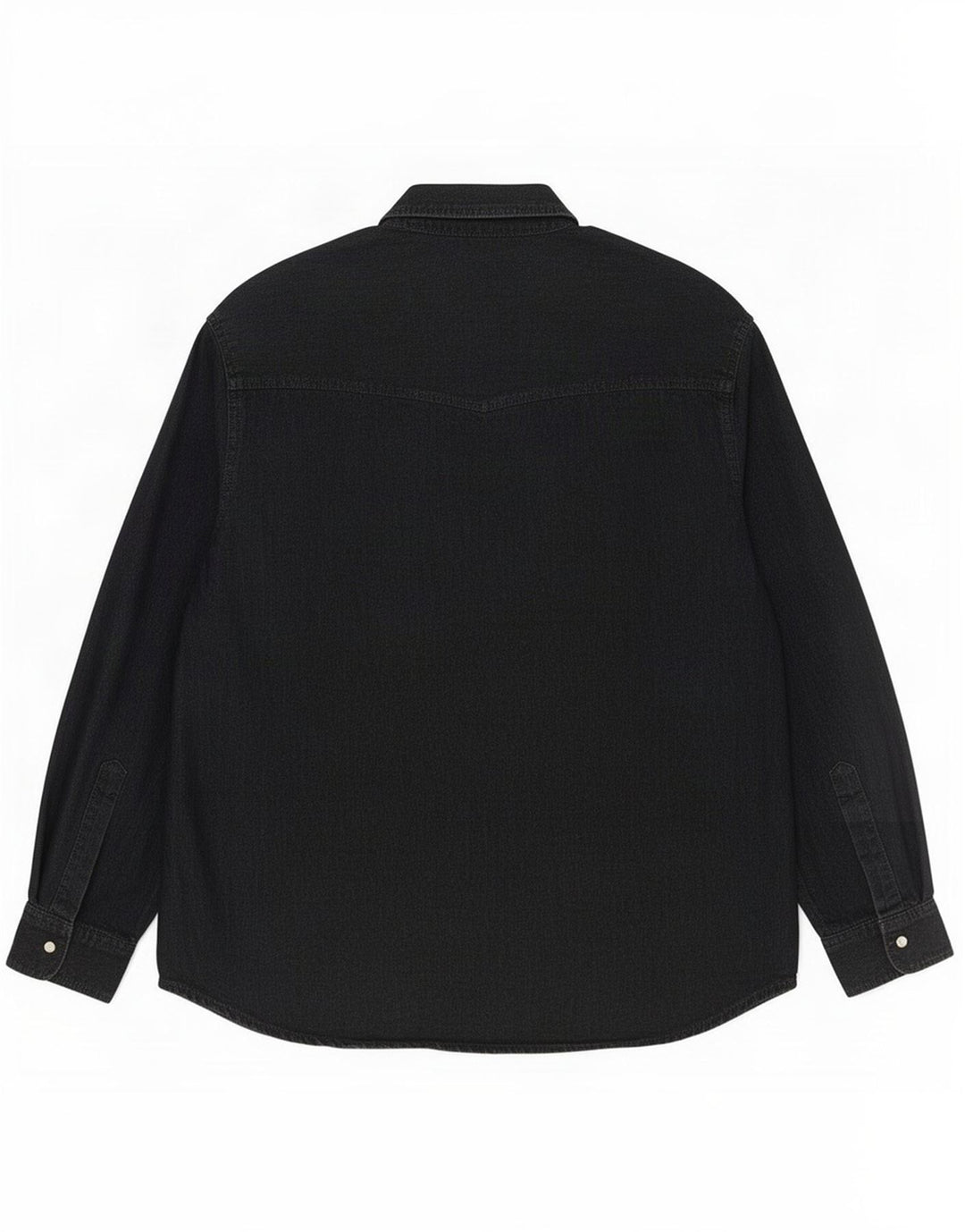 Camicia vintage da uomo grande in cotone nero