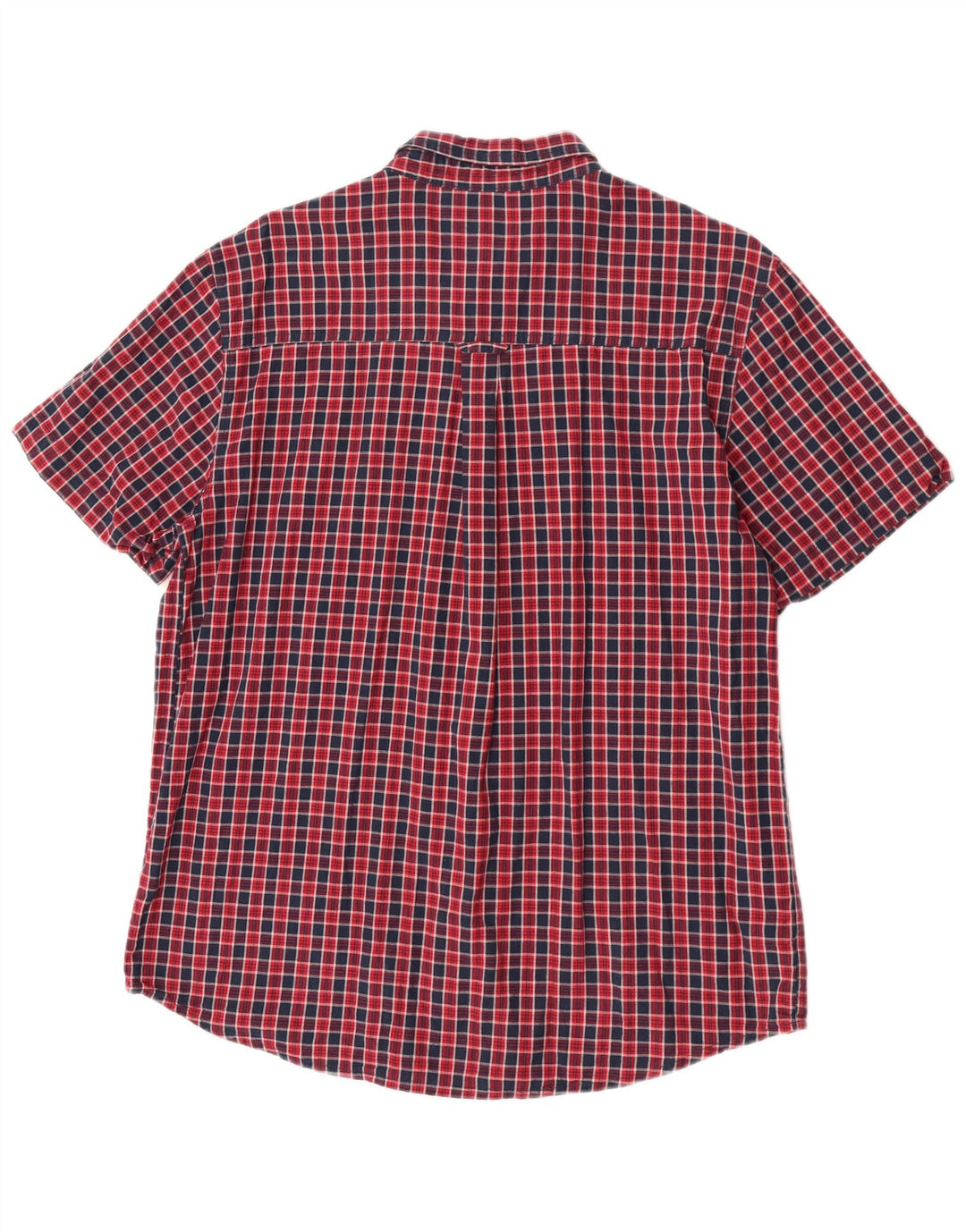 Camicia a maniche corte da uomo Animal XL in cotone a quadri rossi