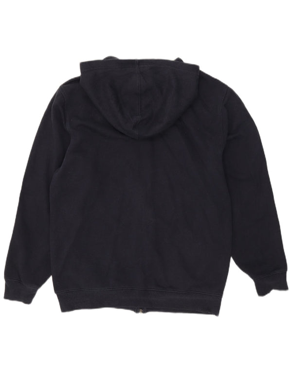 Maglione con cappuccio e zip da uomo Adidas in cotone blu navy medio