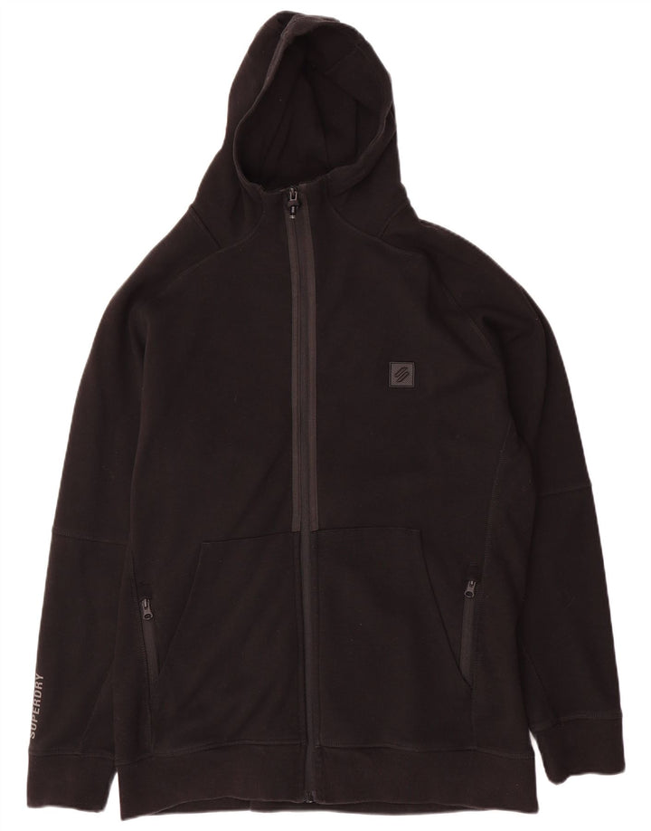 Maglione con cappuccio e zip da uomo Superdry 2XL in cotone nero