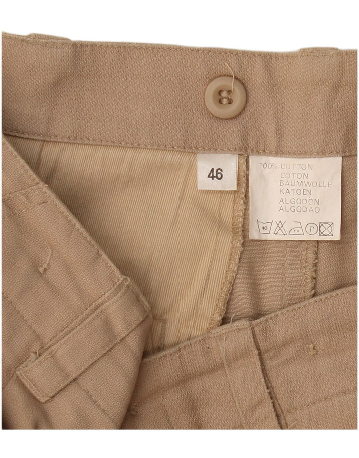 Pantaloncini cargo da uomo VINTAGE IT 46 piccoli W32 cotone beige