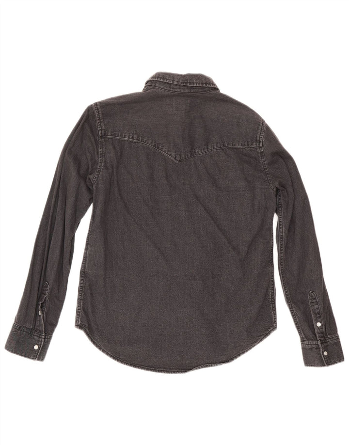 Camicia di jeans da donna Levi's UK 10 piccola in cotone nero