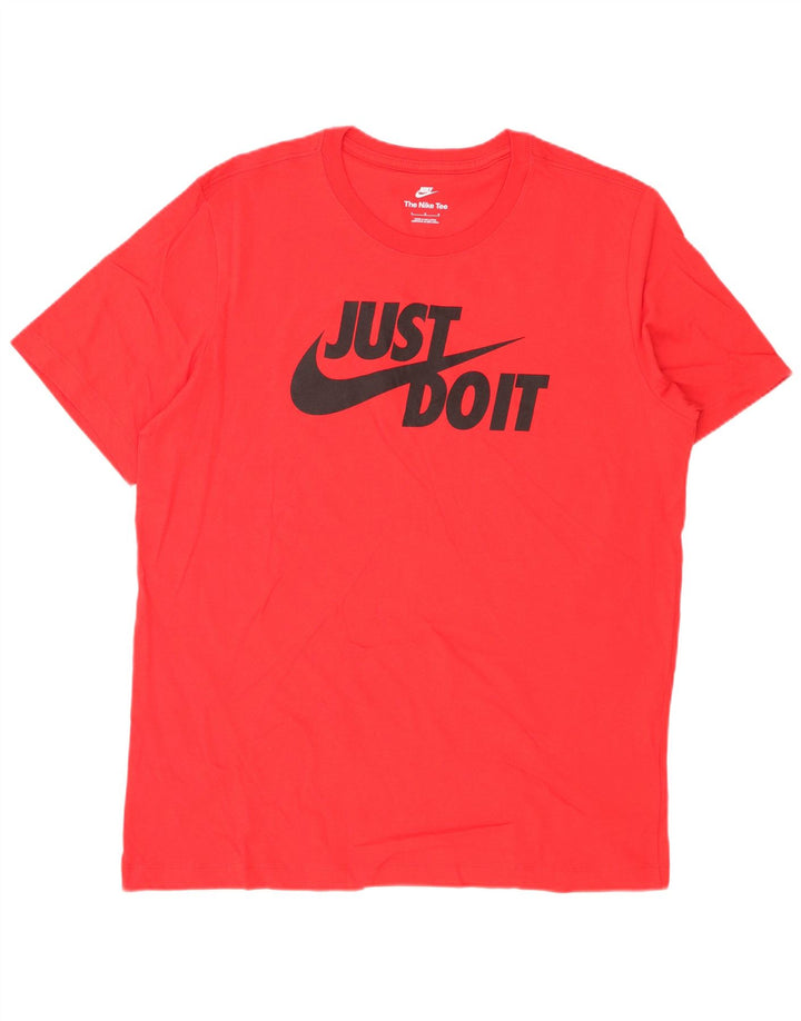 T-shirt grafica da uomo Nike Top grande in cotone rosso