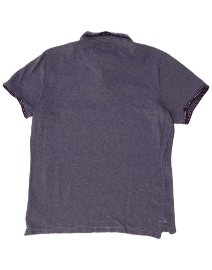 Polo da uomo SUPERDRY 2XL in cotone blu
