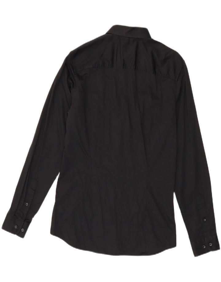 Camicia da uomo Jack & Jones piccola in cotone nero