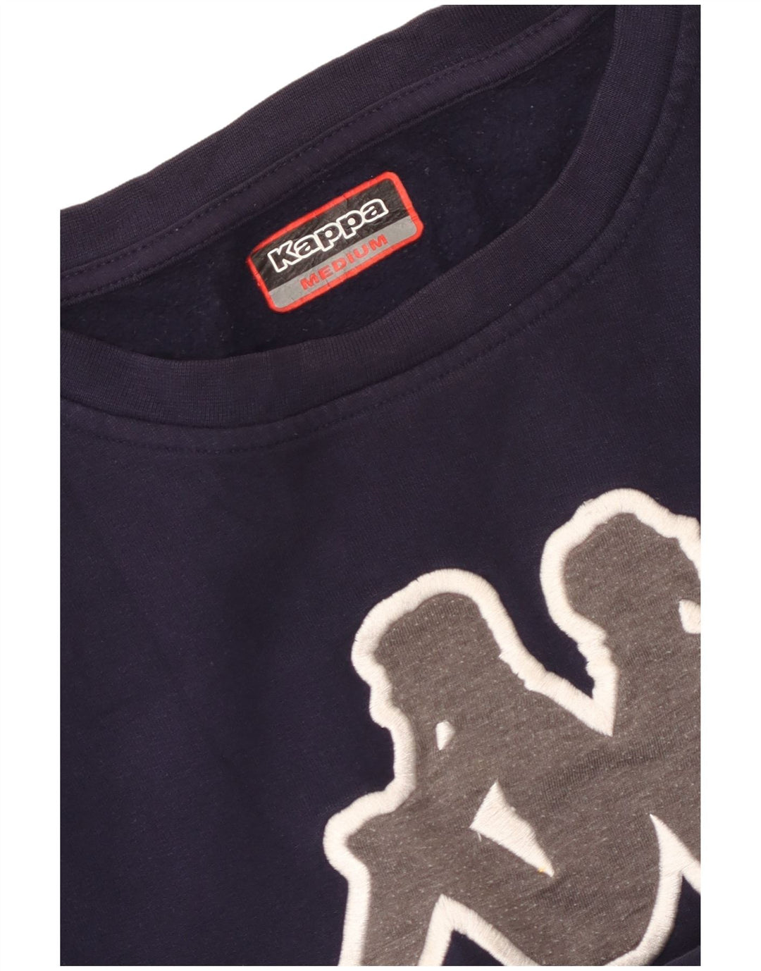 Felpa con grafica Kappa da donna, maglione, UK 14, medio, blu navy