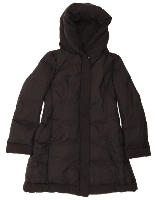 Cappotto imbottito con cappuccio da donna Benetton UK 10 piccolo nero