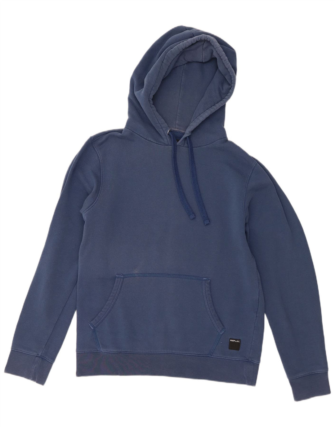 Felpa con cappuccio da uomo Replay grande blu navy