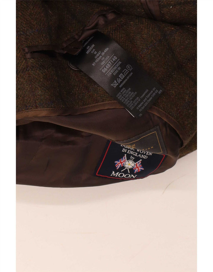 Cappotto da uomo Marks & Spencer UK 38 Lana a quadri kaki medio
