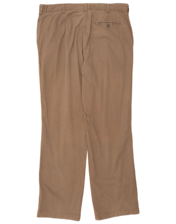 Pantaloni chino dritti Marks & Spencer da uomo blu Harbour W38 L33 marroni