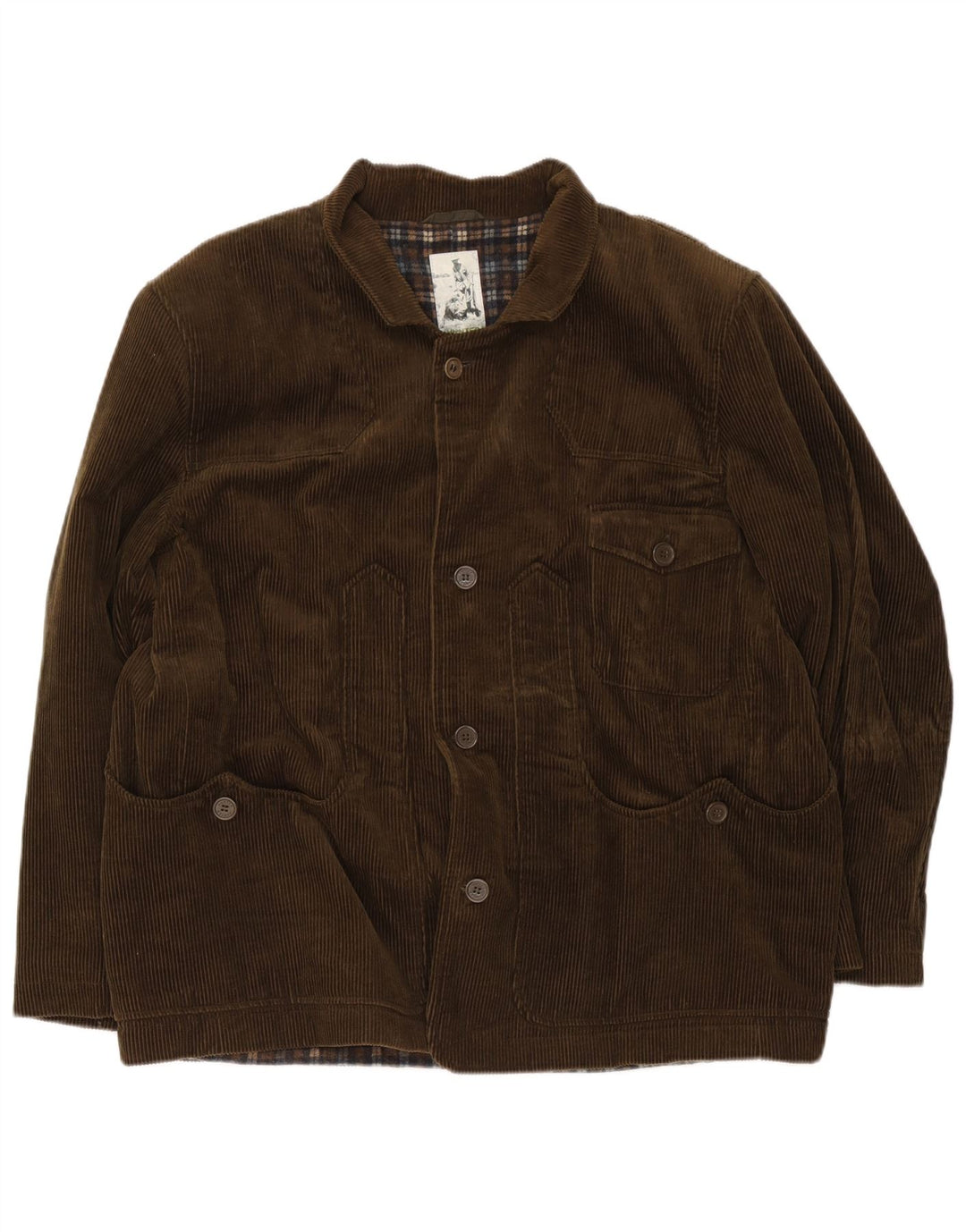 Giacca da uomo in velluto a coste Hunter IT 50 Large in cotone marrone