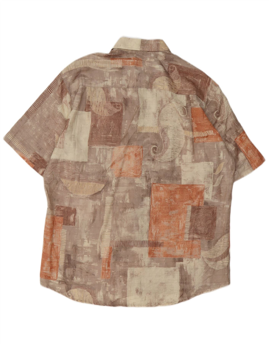 Camicia a maniche corte da uomo CANDA taglia 42 16 1/2 grande patchwork multicolore