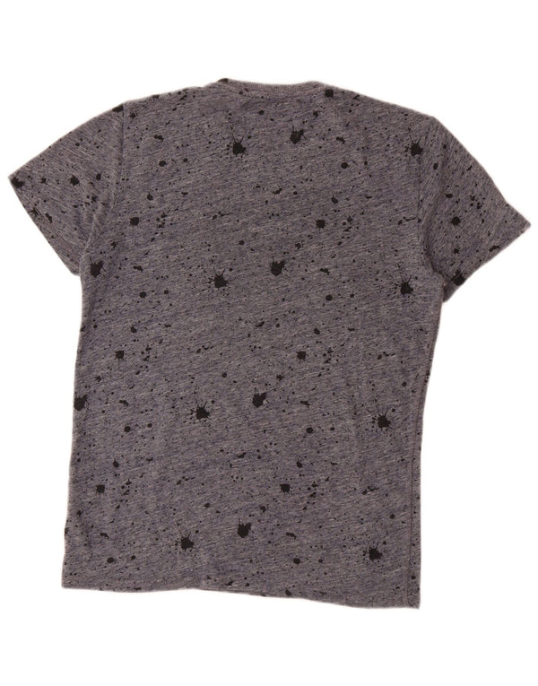 T-shirt grafica da uomo Superdry Top in cotone tie dye grigio medio