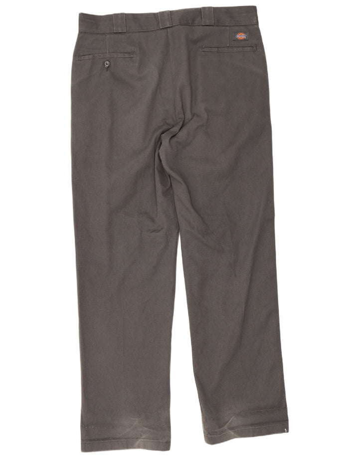 Pantaloni chino dritti da uomo Dickies W36 L32 poliestere grigio