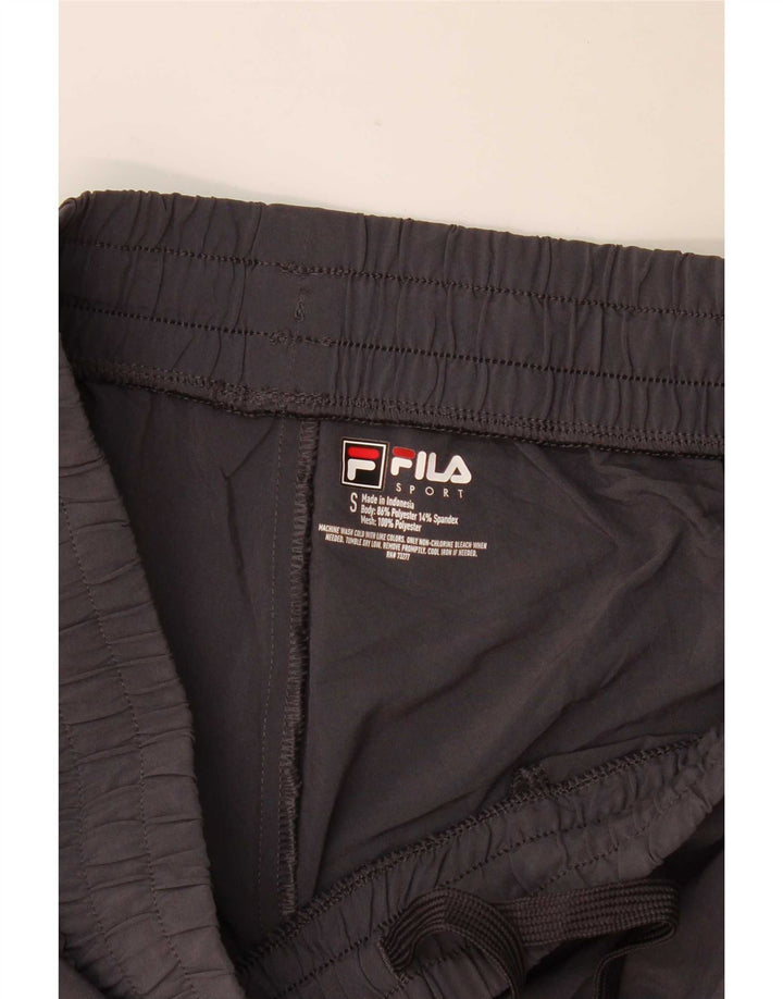 Pantaloncini sportivi da uomo Fila Small in poliestere color block grigio