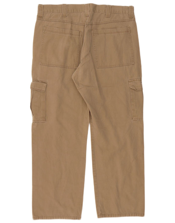 Pantaloni cargo dritti da uomo WRANGLER W36 L30 cotone beige