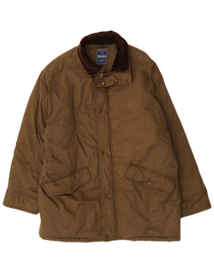 Cappotto giacca a vento da uomo Seven Oaks UK 42 XL Poliestere kaki