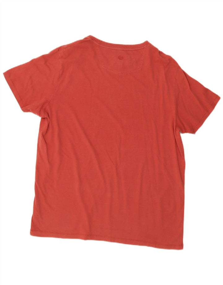 T-shirt grafica da uomo Fat Face Top grande in cotone rosso