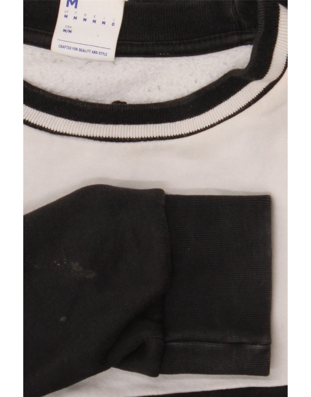 REEBOK Felpa con grafica da uomo Maglione in cotone color block medio nero
