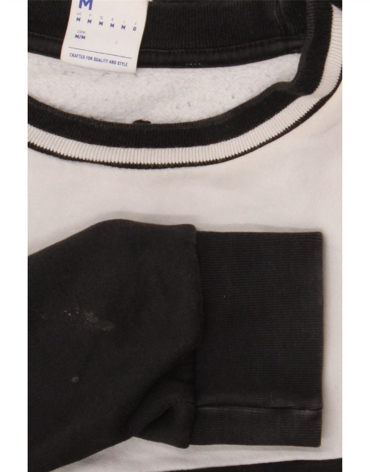 REEBOK Felpa con grafica da uomo Maglione in cotone color block medio nero