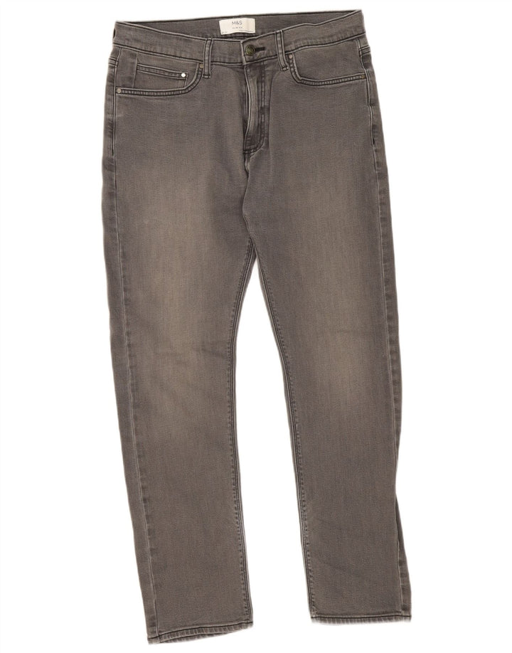 Jeans slim da uomo Marks & Spencer W32 L31 Grigi