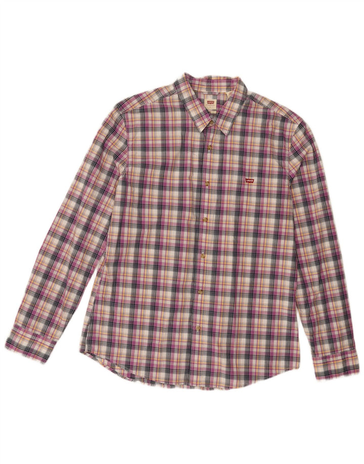 Camicia slim da uomo Levi's, cotone a quadri multicolore grande