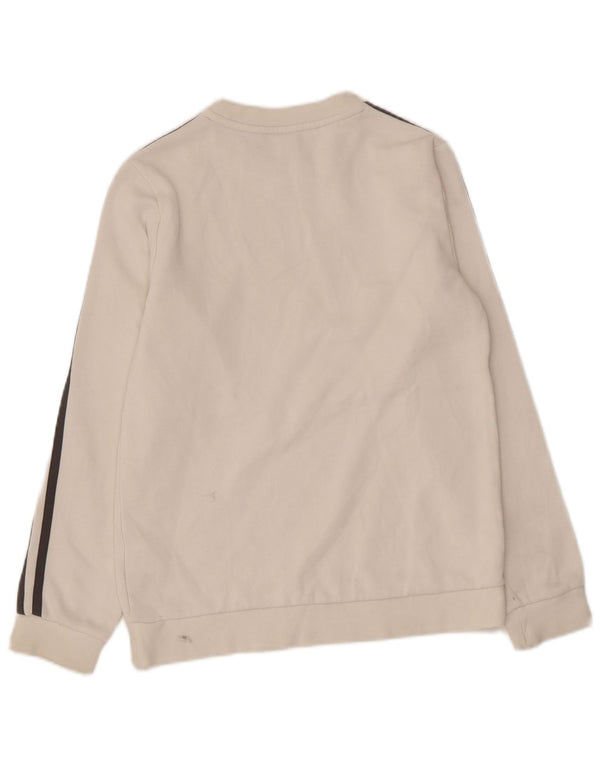 Felpa Adidas Ragazzo Maglione 11-12 Anni Cotone Bianco