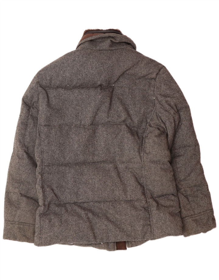 Giacca imbottita da uomo Michael Kors UK 40 grande poliestere grigio