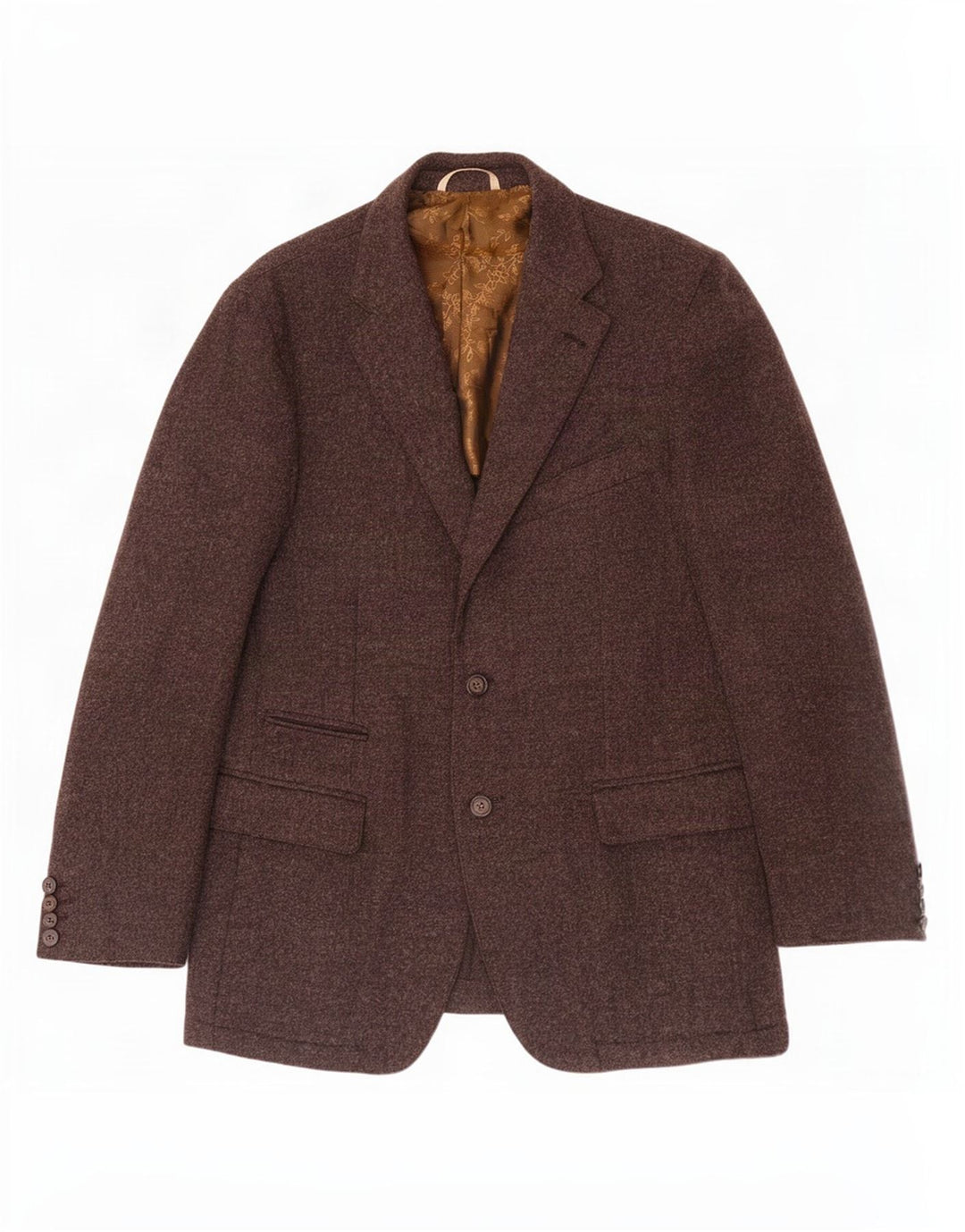 Giacca Blazer 2 Bottoni Uomo Fabio Inghirami IT 54 2XL Lana Vergine Marrone