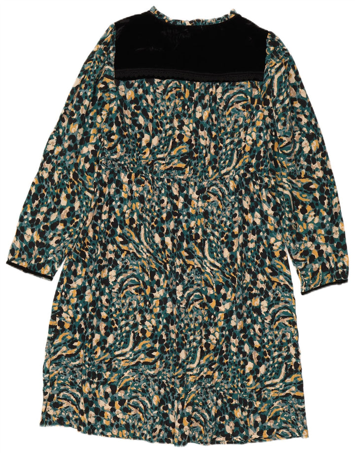 Monsoon Abito da tè maxi da donna UK 10 Piccolo bohémien maculato multicolore