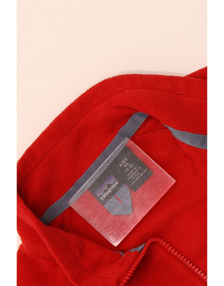 Giacca in pile per ragazze PATAGONIA 5-6 anni XS Poliestere rosso