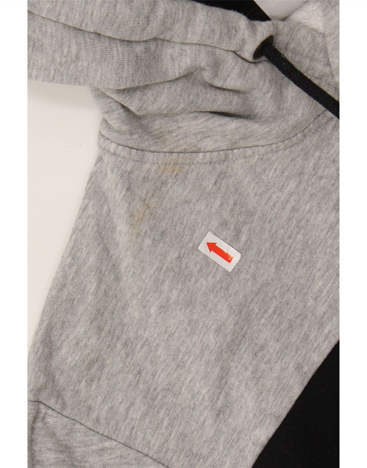 Maglione con cappuccio grafico da uomo Jack & Jones grande blocco di colore grigio